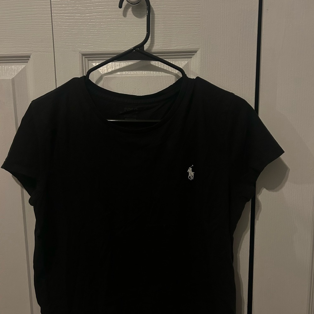 Black t shirt polo